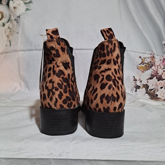 ANKLE POINTED TOE LEOPARD ANIMAL PRINT BOOTIES NEW - Picture 6 of 6